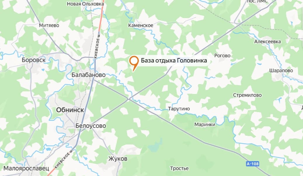 Калужская обл., Жуковский р-н, недалеко от деревни Тайдашево, 75 км от МКАД по Калужскому или Киевскому шоссе. Организуем трансфер на комфортабельном автобусе в сопровождении вожатых.